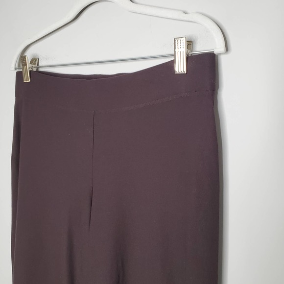 EILEEN FISHER Solid Brown Pull On Wide Leg Pants Sz Small S - Picture 3 of 9